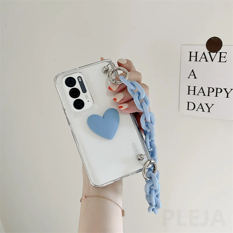 3D Браслет с милым любящим сердцем чехол для телефона OPPO Find N 5G складной ручная