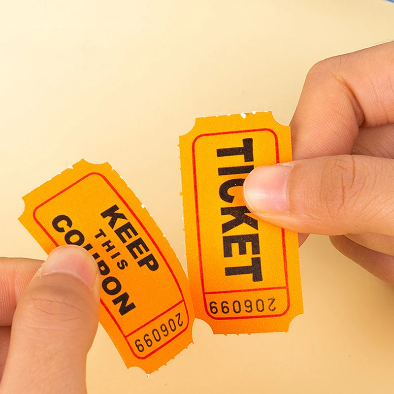 100 шт. лотерейные билеты для классной комнаты рулон одиночных бумажных этикеток