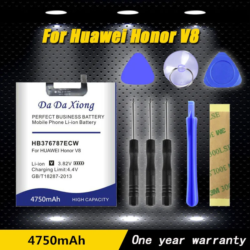 

High Quality 4750mAh HB376787ECW Battery For Huawei Honor V8 Phone