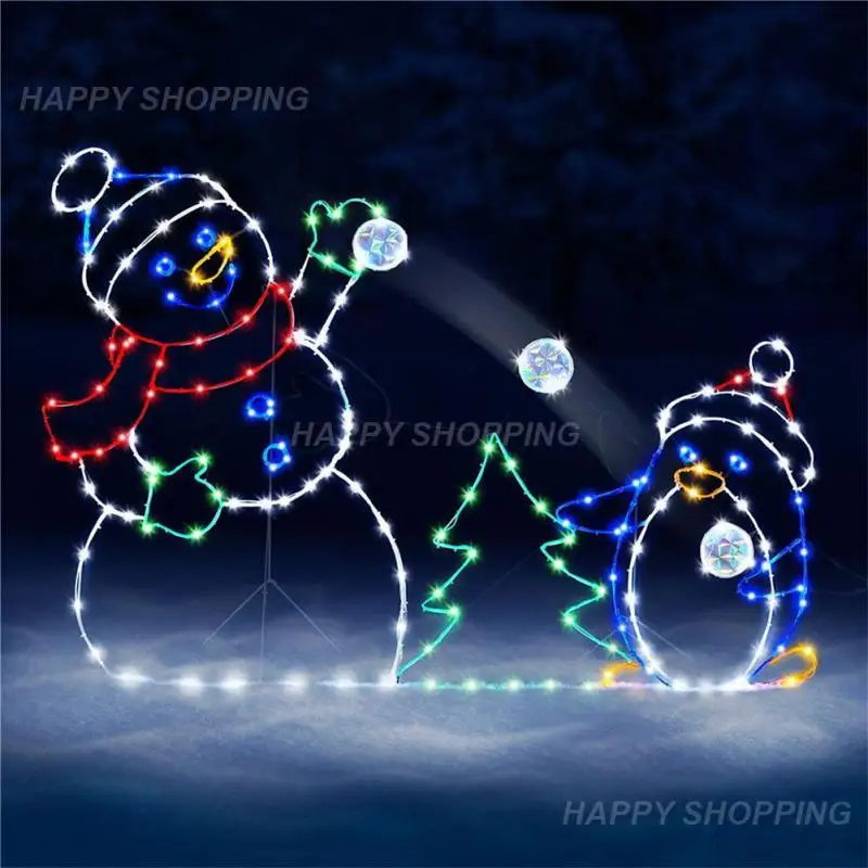 

LED Lawn Lamp Christmas Light String Snowball Light String Frame Decor Holiday Party Christmas Outdoor Garden Snow Glowing Decor