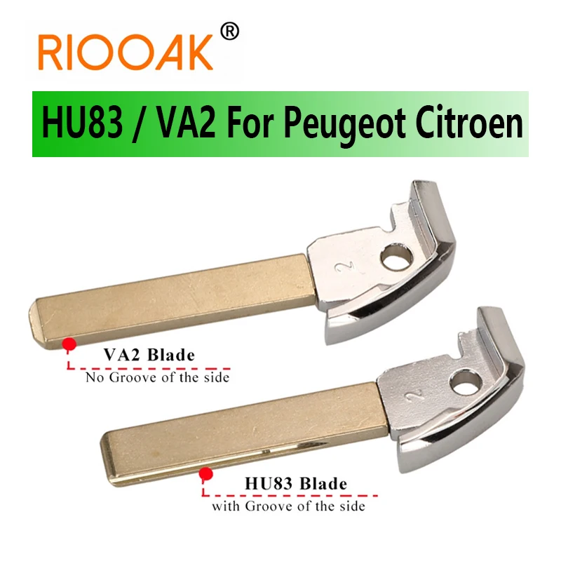 

Emergency Insert Key Blade Car Key Blank Replace HU83 / VA2 Key Blade For Peugeot 208 308 508 3008 Citroen C4 DS4 DS5
