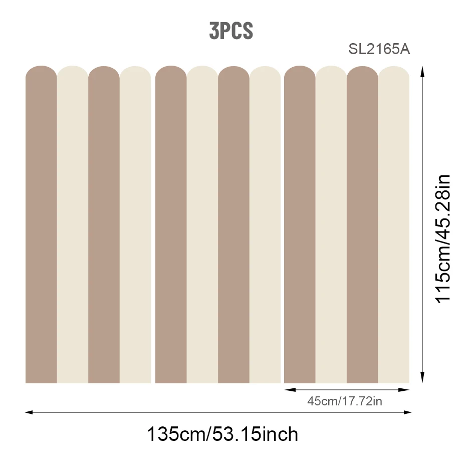 

Многоцветные вертикальные зубчатые обои Kingsmile для детской