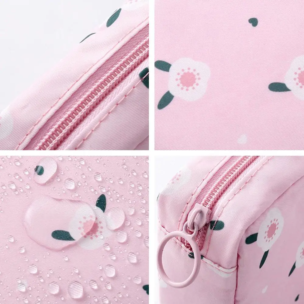 1 Pcs Cute Sanitary Napkin Storage Bag Small Floral Lemon Waterproof Cosmetic Lipstick Coin Purse Travel Accessories Tools | Багаж и сумки