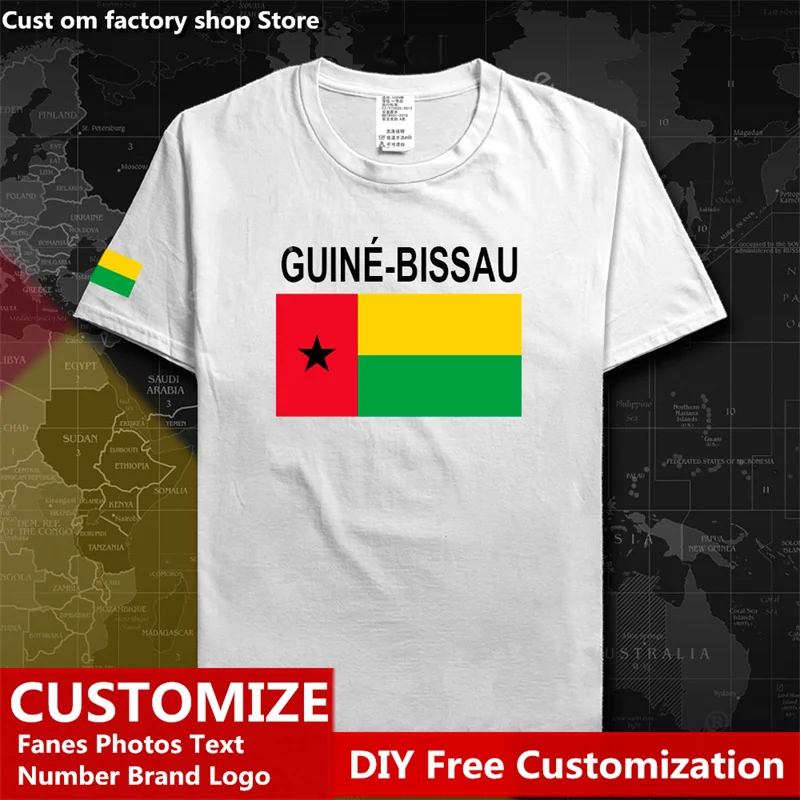 

Republic of Guinea-Bissau GNB Country T shirt Custom Jersey Fans DIY Name Number LOGO High Street Fashion Loose Casual T-shirt