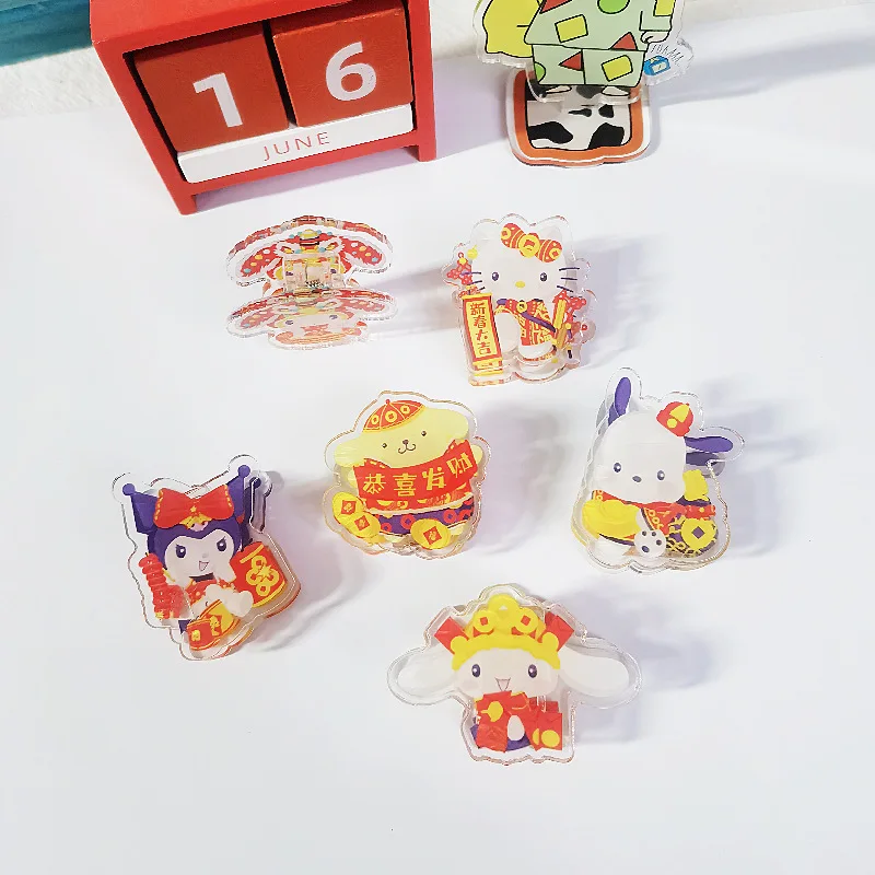 

Sanrio My Melody Cinnamoroll Pochacco Kuromi Hello Kitty Clip Stationery Office Supplies Paper Clip Sketch Fixed Small Book Clip