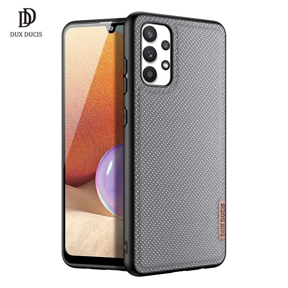 

Für Samsung Galaxy A32 4G DUX DUCIS Fino Series Gewebte Stoff Schutz Zurück Fall Anti-Schock-slip Ursprüngliche Slim Design