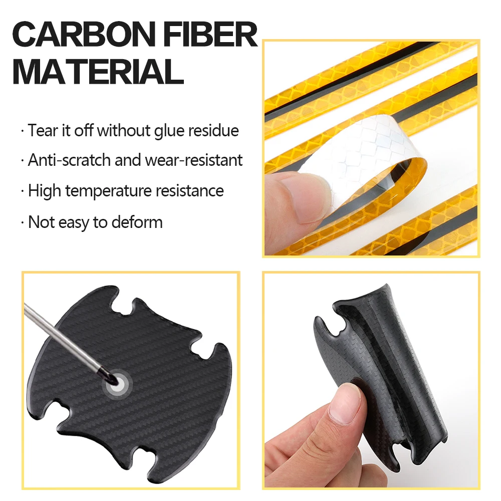 8 шт. светоотражающие полосы на дверную ручку автомобиля Fiat Grande Punto Evo 500 Stilo Bravo Palio