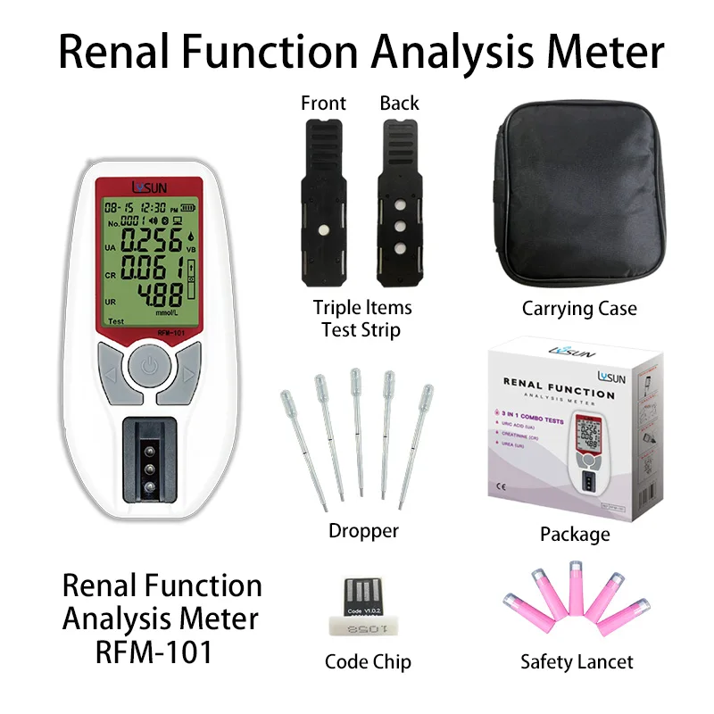 3 в 1 анализатор почечной функции криатинина мочевины и мочевой кислоты