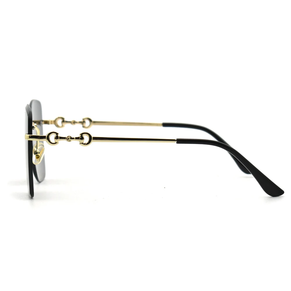 Винтажные квадратные солнцезащитные очки без оправы для женщин модные с