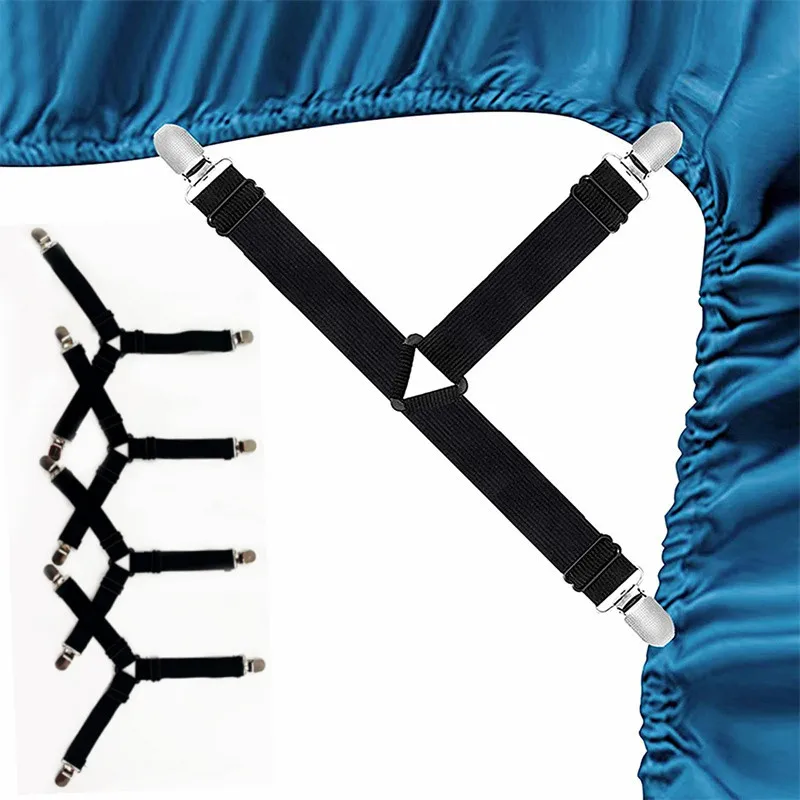 Эластичные простыни Нескользящие подтяжки захват треугольный матрас