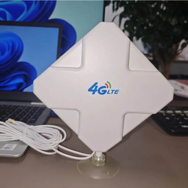 Антенна 4G LTE 700-2700 МГц, усиление 35dBi, двойной кабель, разъемы SMA Male X2, 698-9601700-2700 МГц для роутерарепитера Huawei 4G (art.: 3920db292dbe6) - 3920db292dbe6