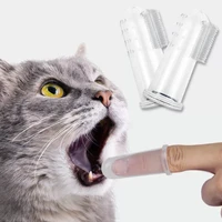 super soft pet finger toothbrush latex cat dog toothbrush bad breath tartar dental care mouth light cleaning supplies