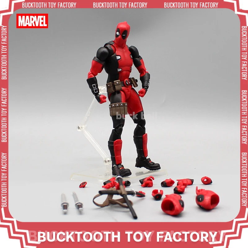 

17cm Marvel Deadpool Action Anime Figures 082 Deadpool Joints Movable Statue Figurine PVC Model Doll Collection Ornament ​Toys