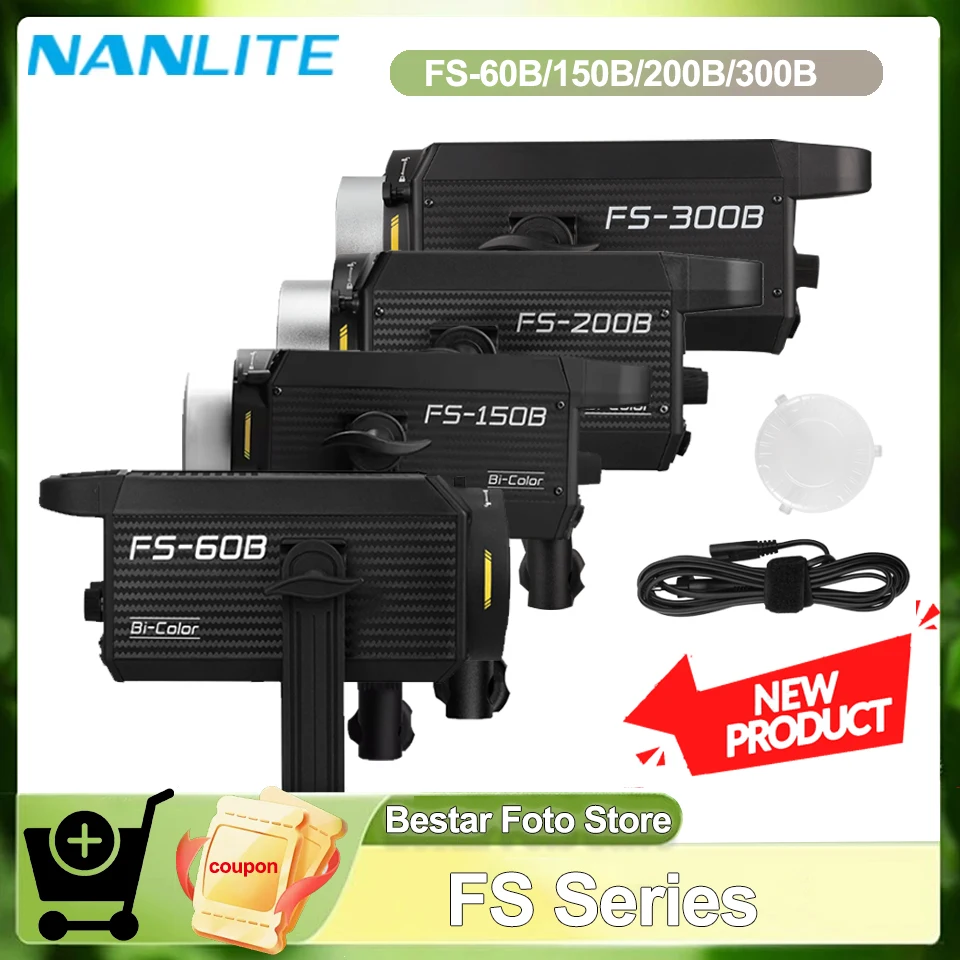 Светодиодный светильник серии Nanlite FS FS-60B FS-150B FS-200B FS-300B 2700-6500K