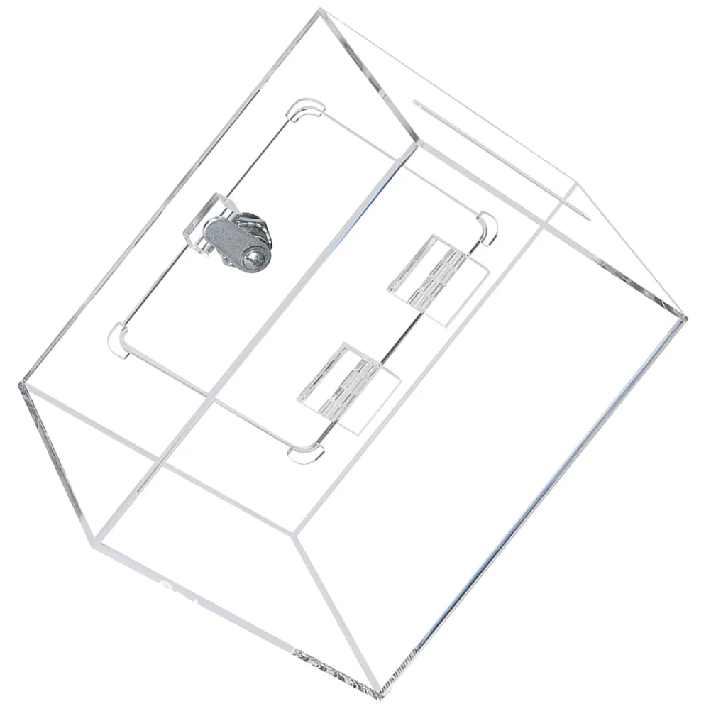 

Bank Money Piggy Saving Coin Jar Clear Box Banks Acrylic Kids Transparent Adults Suggestion Children Container Unopenable