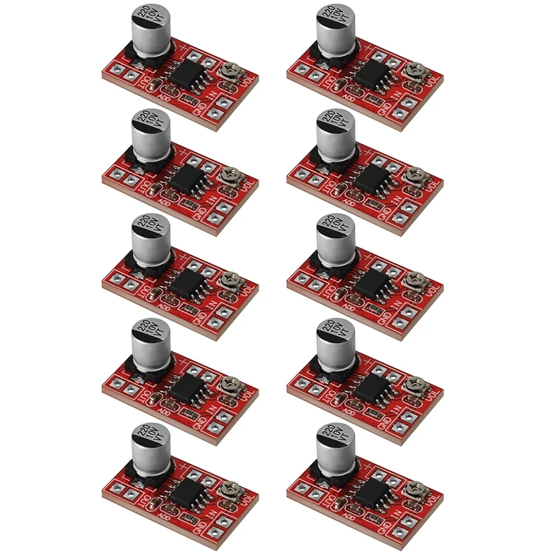 

10PCS 5-12V Amplifier Motherboard Red Microphone Amplifier Motherboard Volume Adjustable