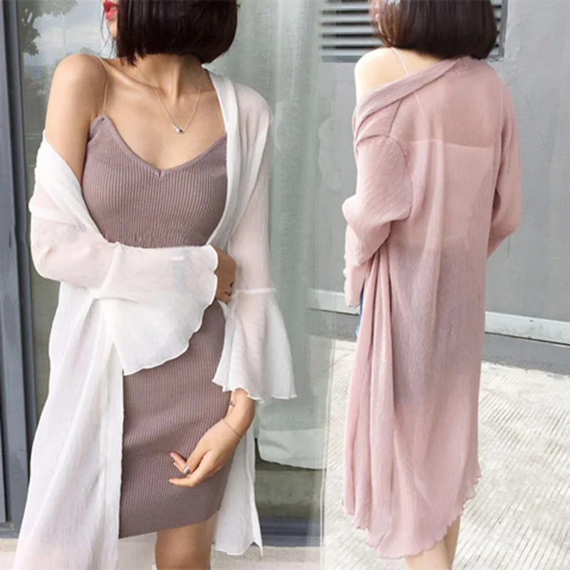 Солнцезащитная одежда Geskeey Женская длинная универсальная Корейская версия