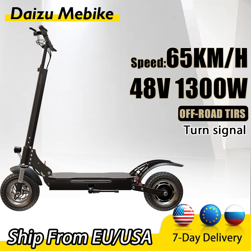 

7 Day Delivery 10" Adult Eletric Scooter 1300W E scooter Off road tyre Foldable Escooter Freestyle elektrische Hoverboard scuter