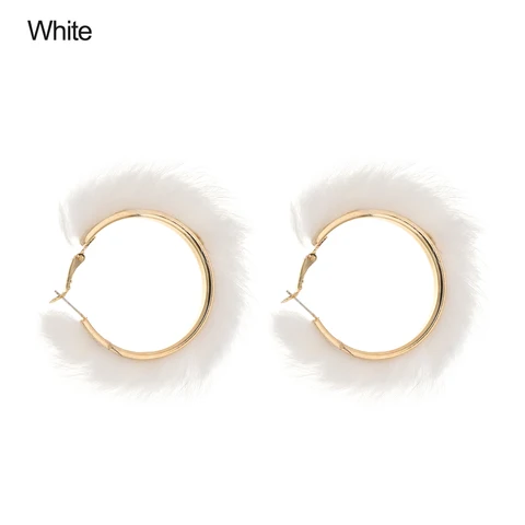 Круглые серьги-кольца из алюминиевого сплава