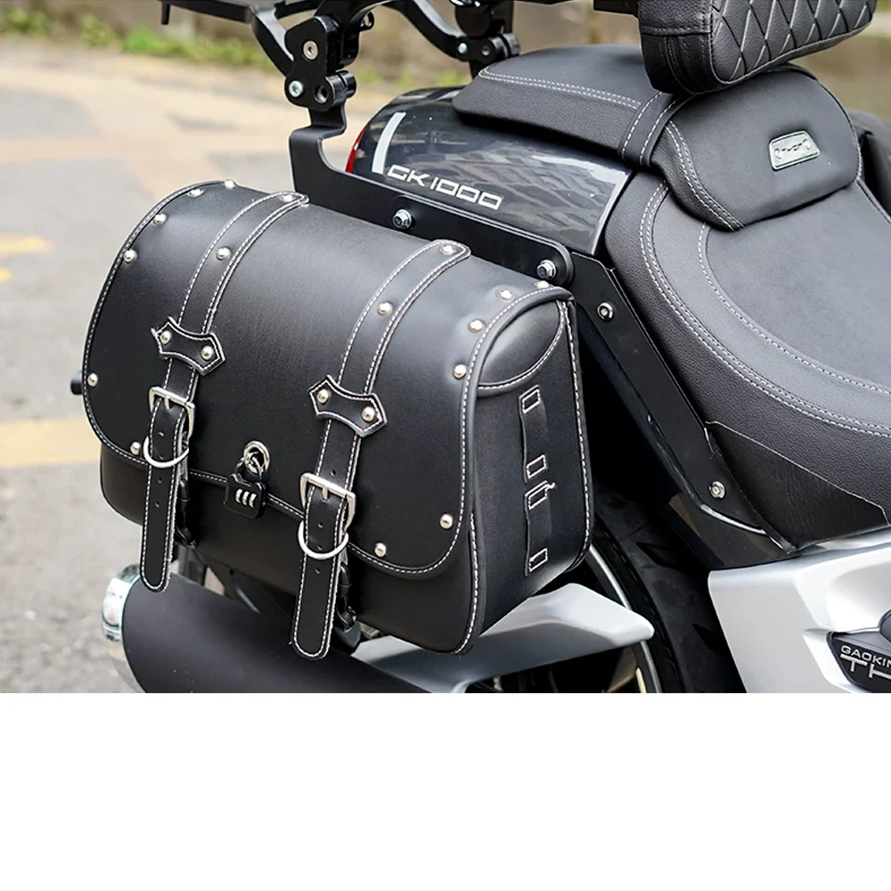 Фото Быстросъемная сумка на багажник для Brixton GK1000 Thor ‌   Модифицированная сумка GAOKIN GK1000 из высококачественной кожи с водонепроницаемым холщовым покрытием №1