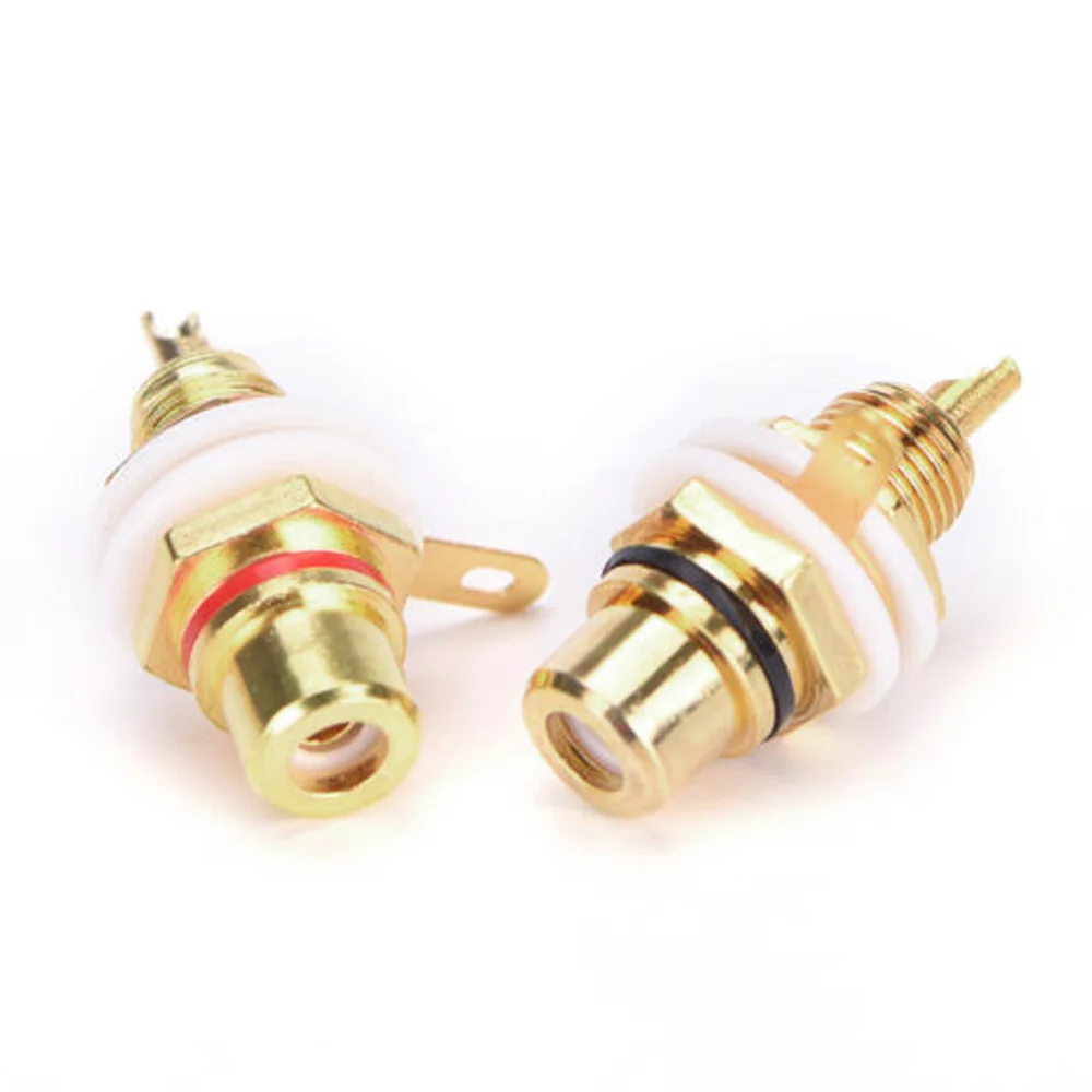 

RCA Female Jack Socket Chassis Panel Mount Connector Adapter Plug Supplies Set