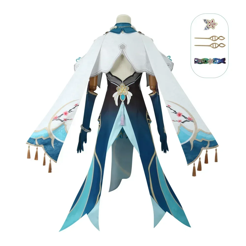 Игра Honkai Star Rail RuanMei Ruan Mei Косплей Костюм Парик Набор