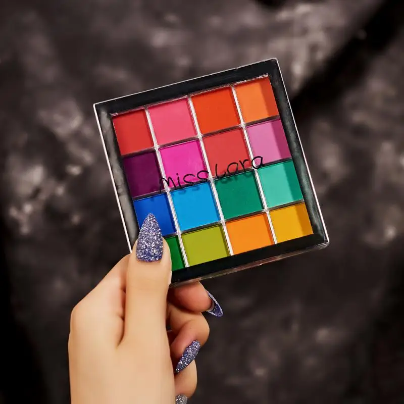 

Colorful 16 Colors Eyeshadow Palette Matte Eye Shadow Transparent Acrylic Eyeshadow Palette Eyes Makeup Rainbow Eye Shadow