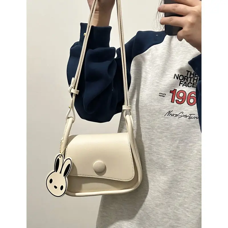 Richme Fashion Women Shoulder Bags 2023 Trend Solid Mini Zipper Bolso Mujer Kawaii Cartoon Korean Style Ladies PU Crossbody Bag
