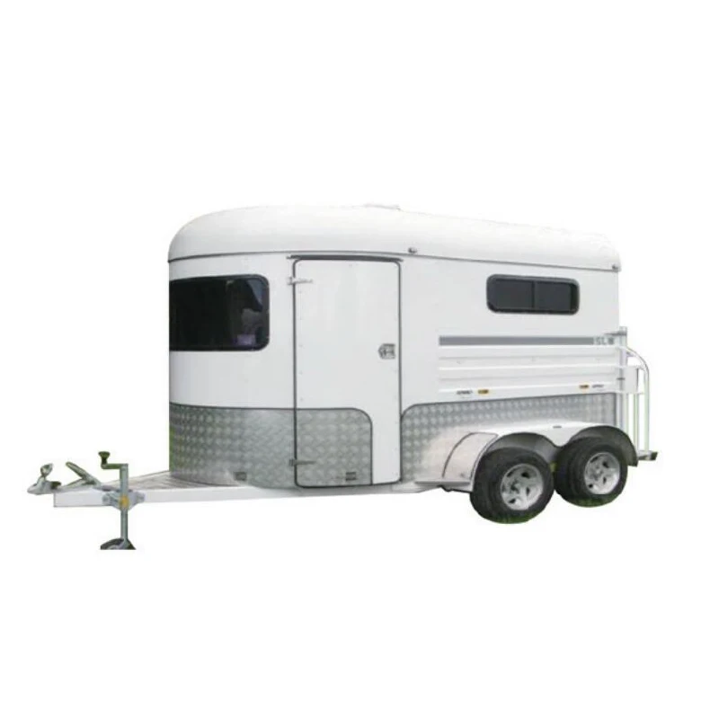 

2 Horses Straight Load Horse Trailer Standard Horse Float Trailer with Factory Price