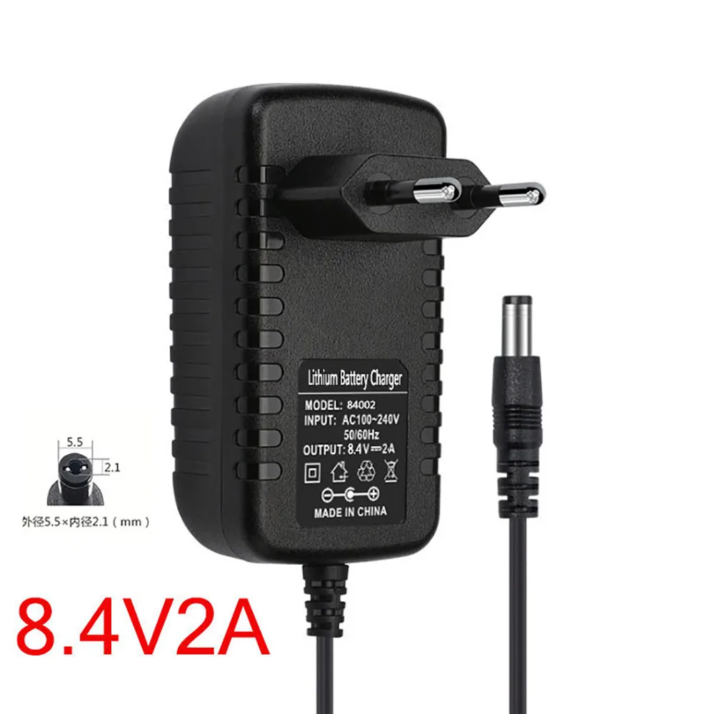 

8.4v 2A Charger for 2s Battery 18650 Lithium Battery Charger for Screwdriver Female Battery Socket Panel Mount Connector