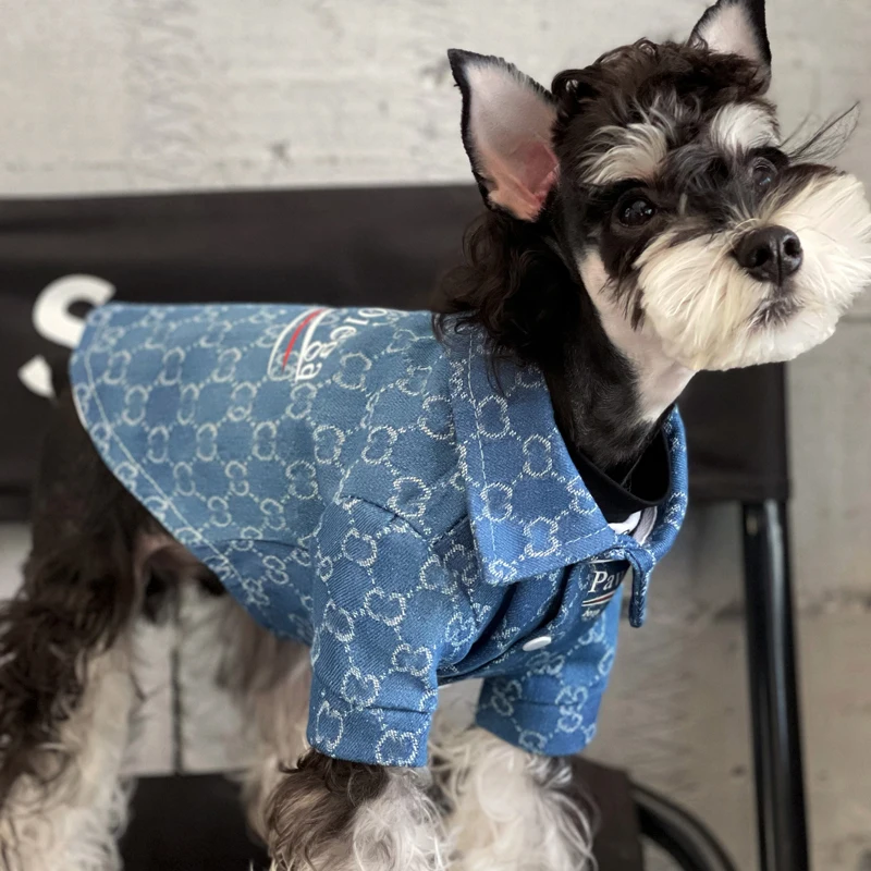 

Pet Dog Spring and Autumn Thin Schnauzer Teddy Cat Anti-Shedding Dog Clothes