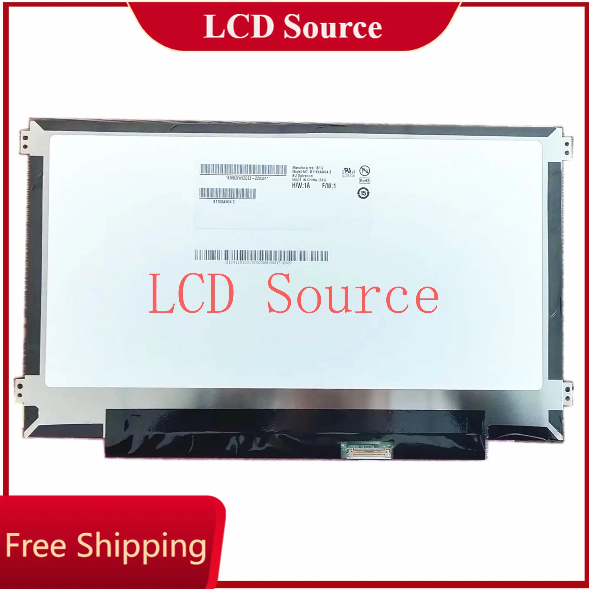 B116XAN04.3 подходит для B116XTN01.0 B116XTN02. B116XTN02.3 N116BGE-EA1 EB2 E32 E42 EA2 M116NWR1 R7 1366 × 768 30PIN ноутбук eDP ЖК-экран B116XAN04.3 подходит для B116XTN01.0 B116XTN02. B116XTN02.3 N116BGE-EA1 EB2 E32 E42 EA2 M116NWR1 R7 1366 × 768 30PIN ноутбук eDP ЖК-экран