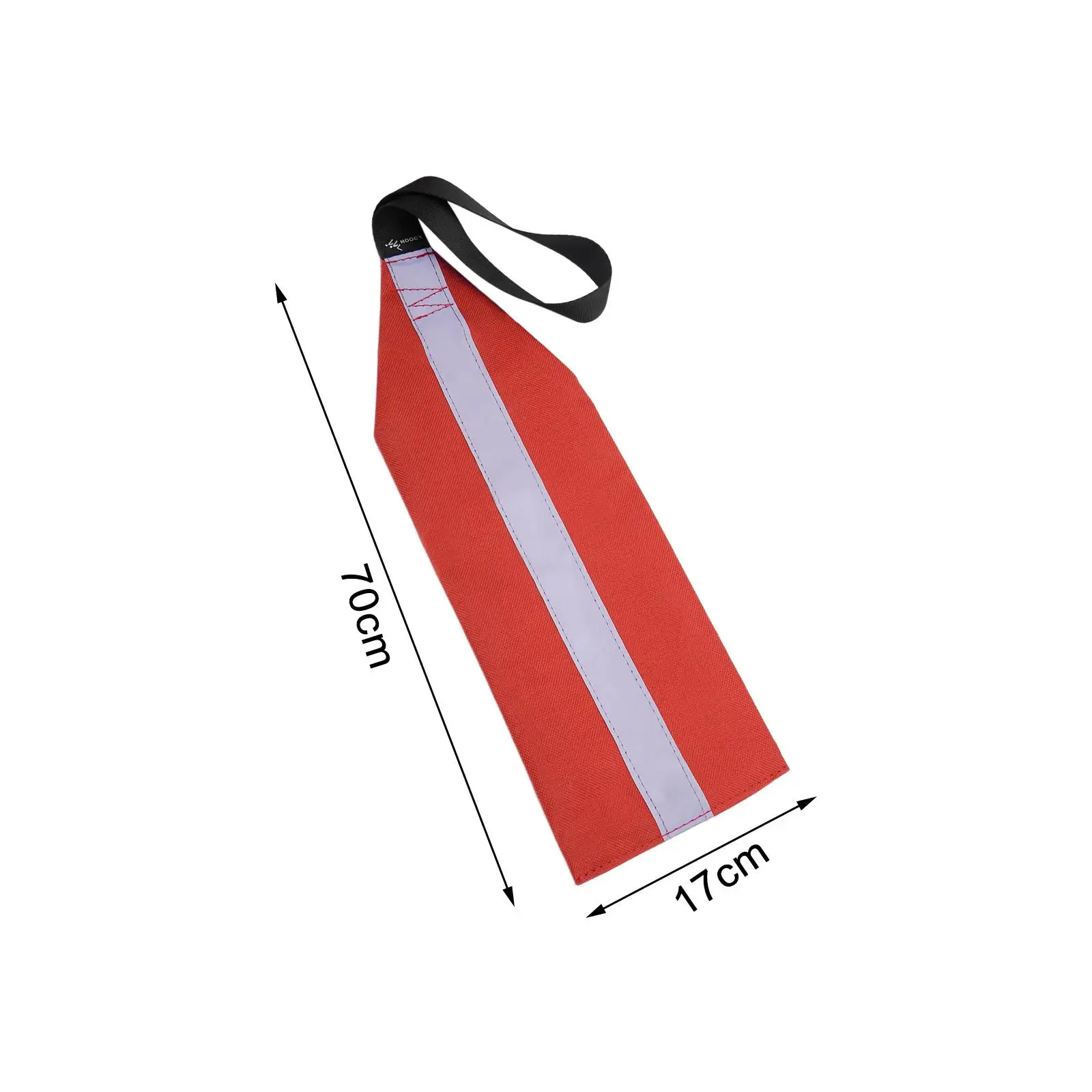 Safety Travel Flag With Reflective Strip Red Tow Warning Flag Oxford Cloth Universal Flag Sign For Sup Towing Canoes Boat