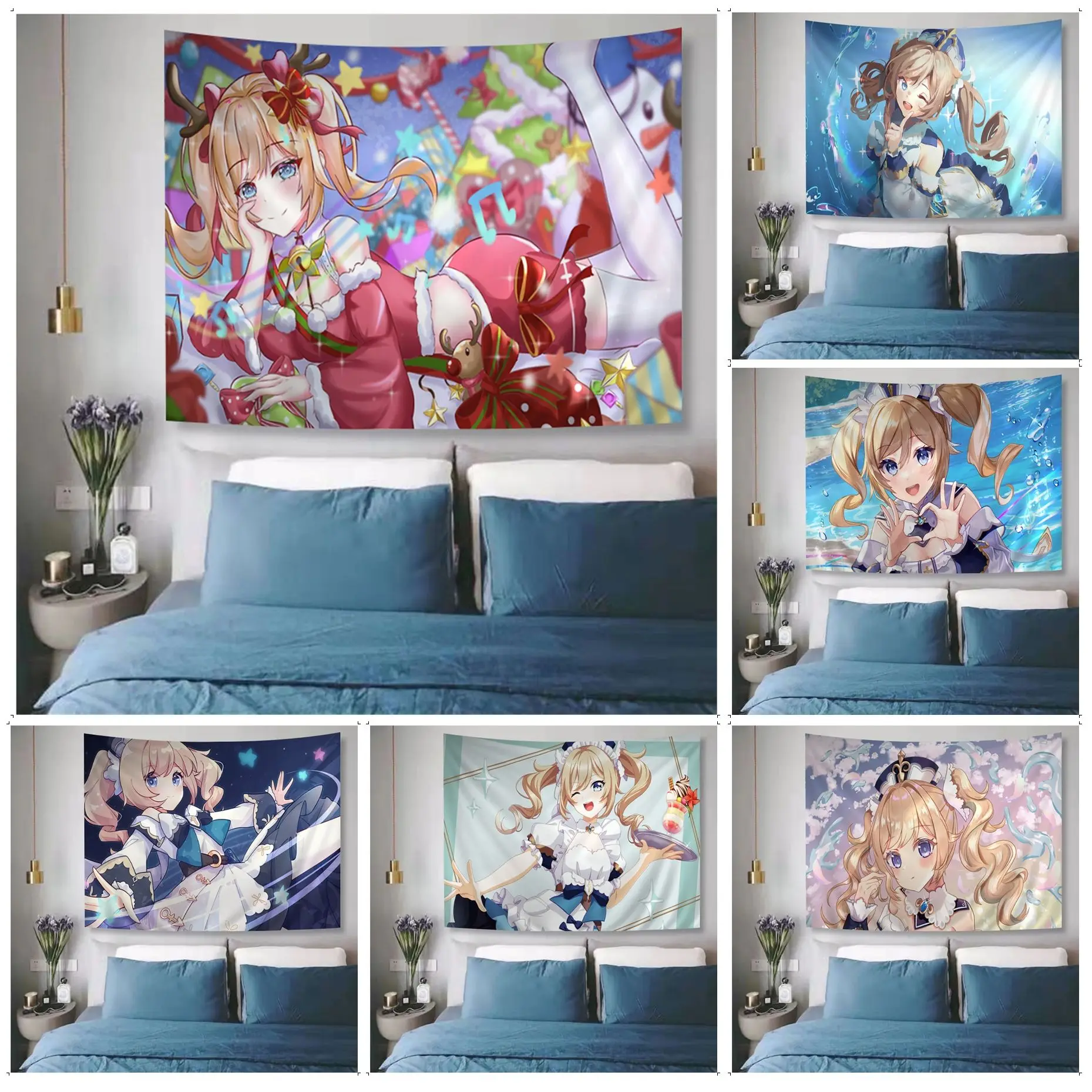 

Barbara Genshin Impact DIY Wall Tapestry Japanese Wall Tapestry Anime Home Decor