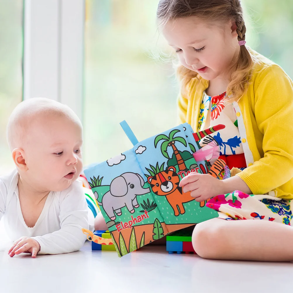 

Birthday Present Toddler Quiet Book Crinkle Cloth Touch Feel Books Baby 6 12 Months Infant 0-6