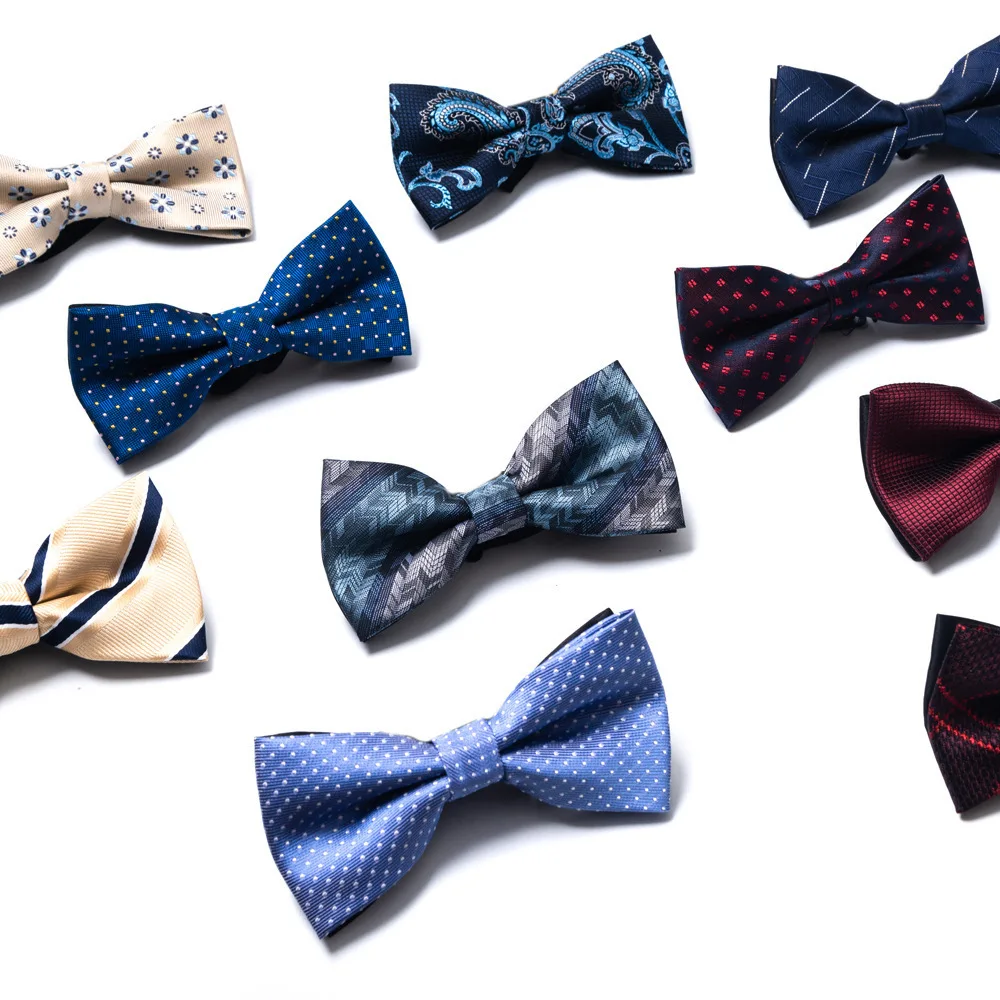 Мужские галстуки-бабочки для мужчин однотонный черный галстук-бабочка в полоску