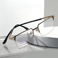 pure titanium glasses frame with recipe men business style fashion male high quality eyeglasses prescription man style t8632t