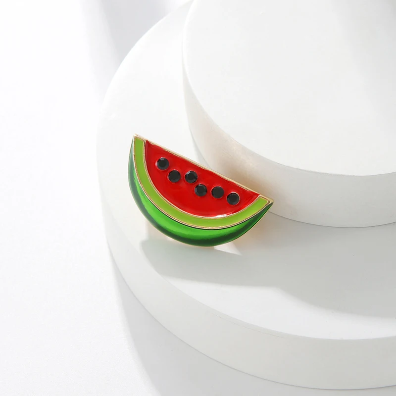 Ретро минималистская индивидуальная брошь модная в форме арбуза булавки на