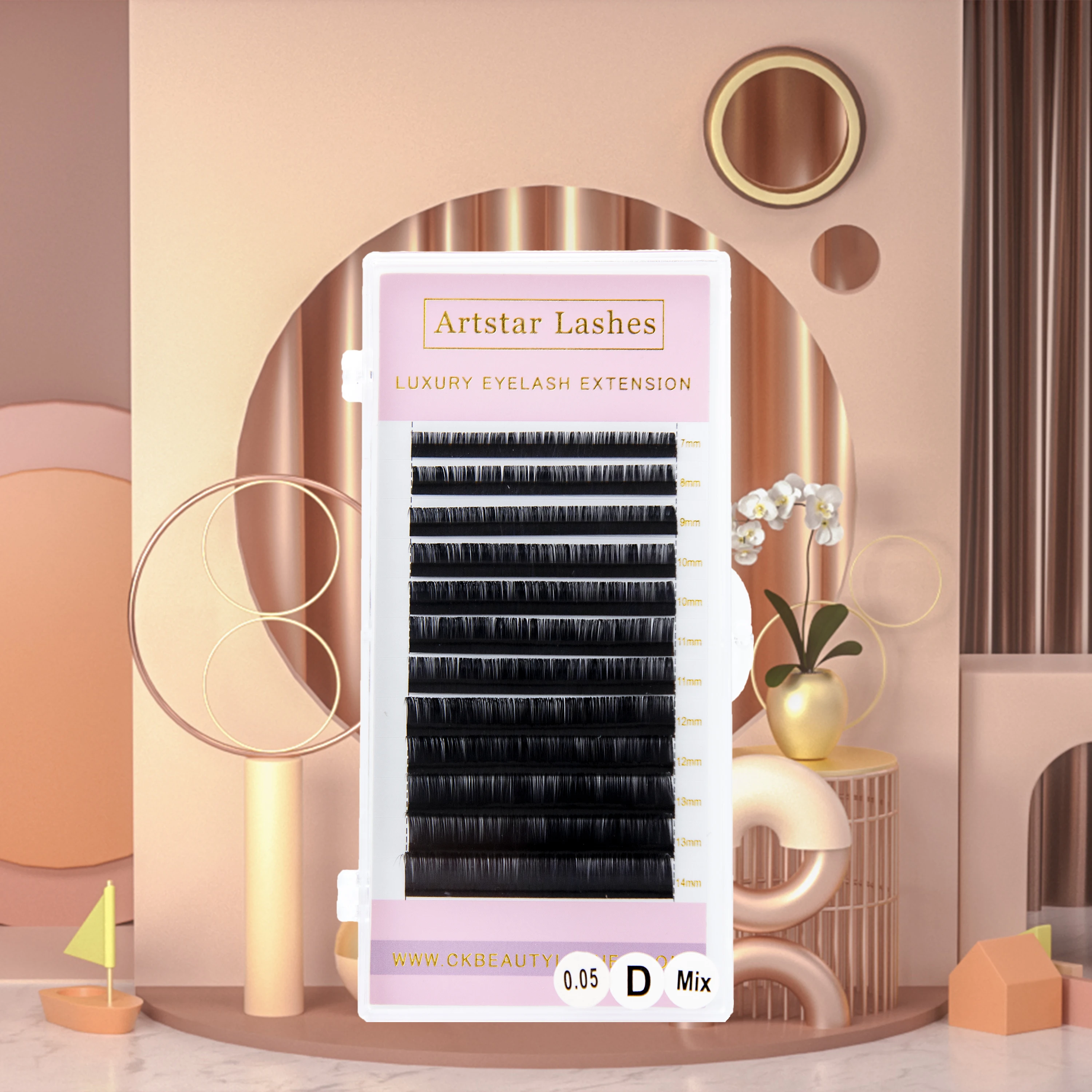 

ARTSTAR Auto Fan Blooming Eyelash Korean Make Up For Women Cosmetics C D Curl Lash Extension Supplies Easy Make Fans Lashes