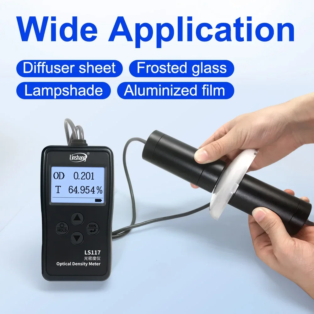 LS117 OD Value Digital Optical Density Meter Lampshade Visible Light Transmittance Measurement Transmission