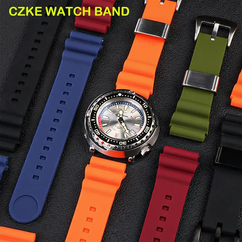 Ремешок MAISITU для Seiko 5 No. Solar мужской силиконовый резиновый браслет спортивного