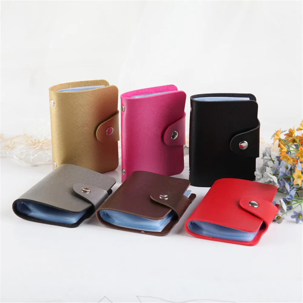 

12 Bit 2 sided Credit Card Holder Waterproof Plastic Card Sets Multicolor Business Card Pack Bus Card Bag Women Purse Men Wallet