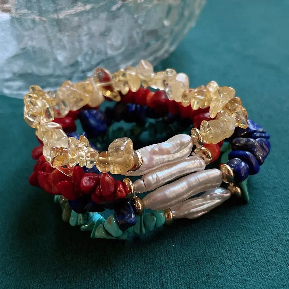 Женские браслеты из натурального пресноводного жемчуга браслет Бива