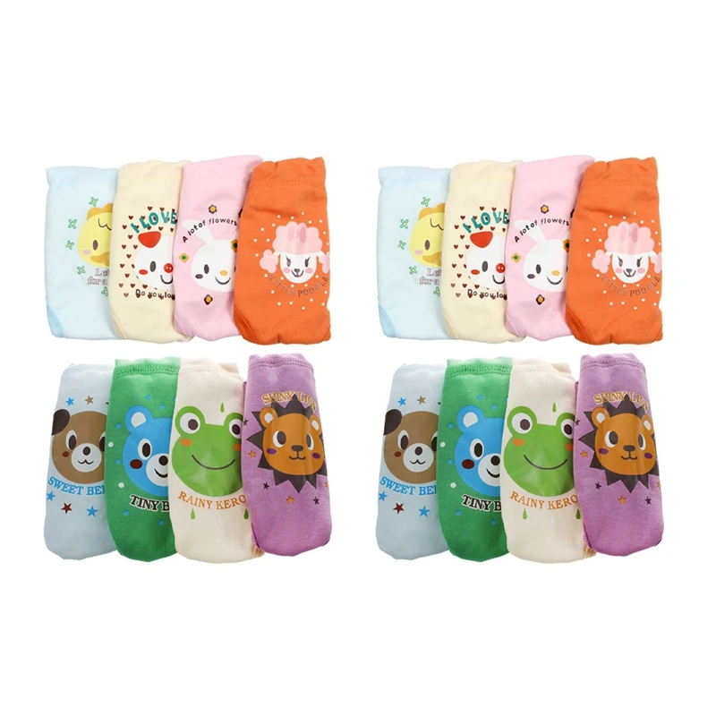 

8 x Baby Toddler Girls Boys Cute 4 Layers Waterproof Potty Training Pants Reusable 2-3 Years