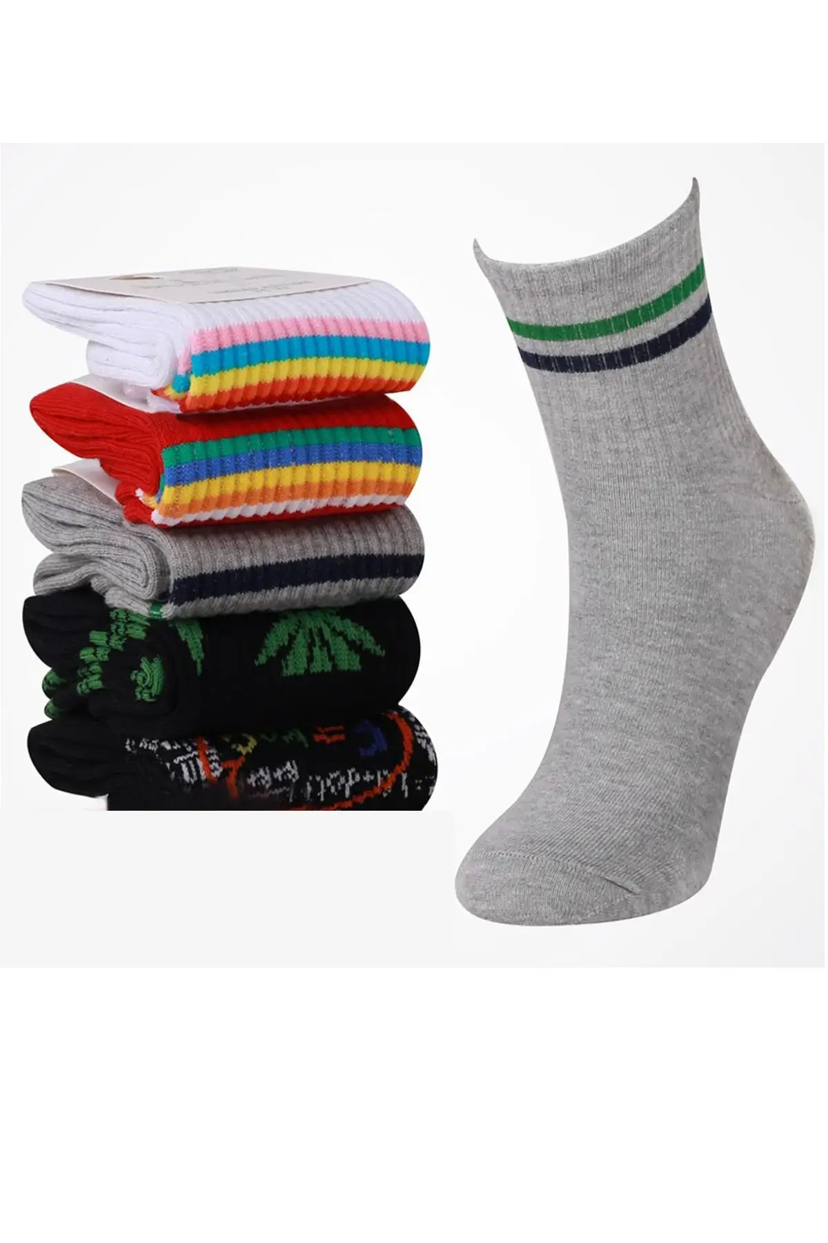 

Забавные оранжевые цветные унисекс 6 шт. Носки для колледжа