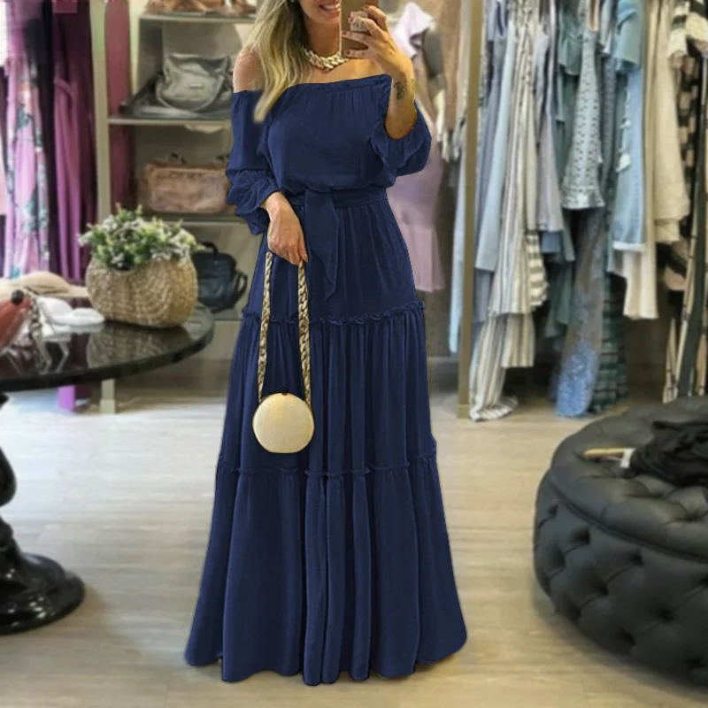 

Bohemian Off Shoulder Women's Dress