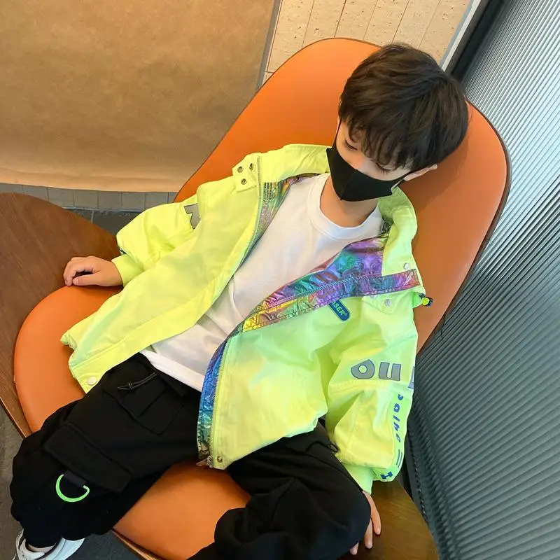 

2023 Children's Spring Autumn Baseball Coat Cottons Teenage Clothes For Big Boys High Quality School Jackets 4 5 7 9 11 13 14Yrs