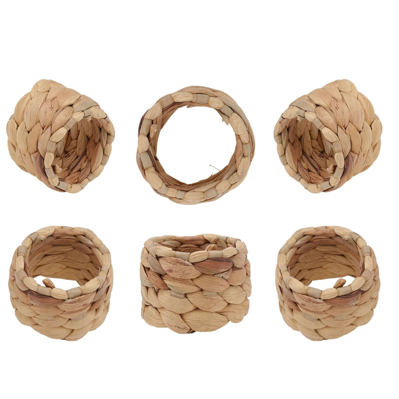 

Napkin Ring Buckle Holder Handwoven Decors Serviette Festive Table Rings Set Jute Holiday Holding Hyacinth Water Braided Home