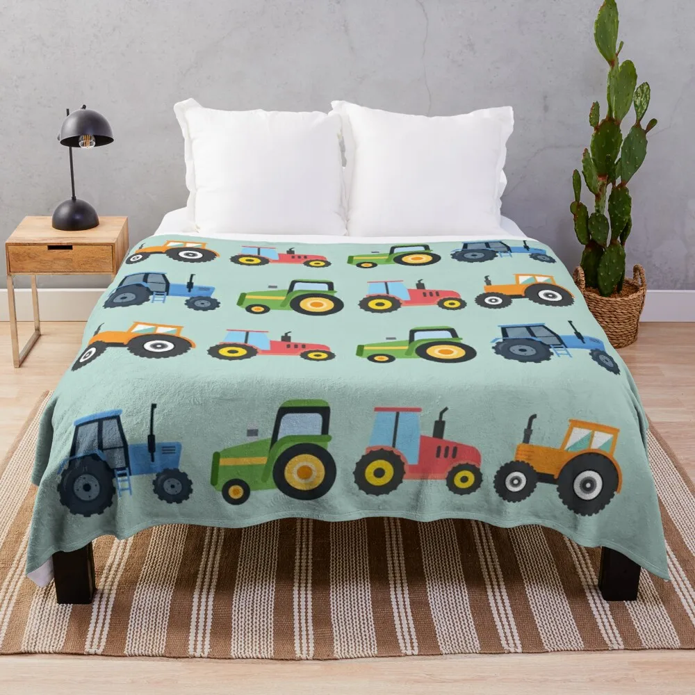 

Tractor fleet Throw Blanket Dorm Room Essentials Vintage Blanket Sofa Blanket