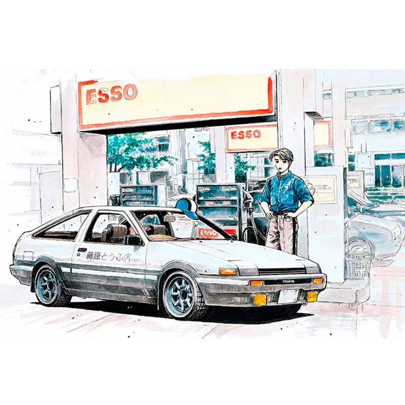 

1/24 первый текст D Fujiwara Takumi AE86 предварительно окрашенная зарубежная Ограниченная серия Сборная модель